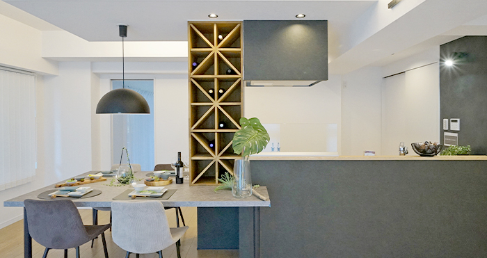 美しい特注の造作棚