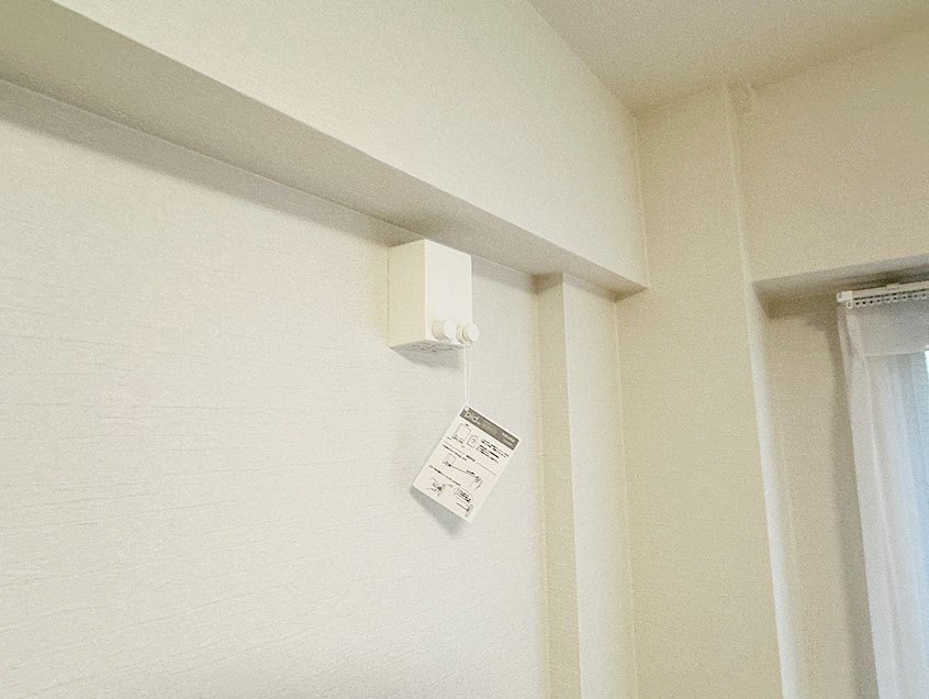 さっと取り出して室内干しが出きる洗濯ワイヤー設置済み さっと取り出して室内干しが出きる洗濯ワイヤー設置済み
